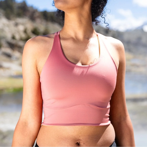 Tera Kaia Crop Top TOURA Sports Bra Swimsuit Size 2 (XS) Rust/Globemallow - Picture 3 of 3